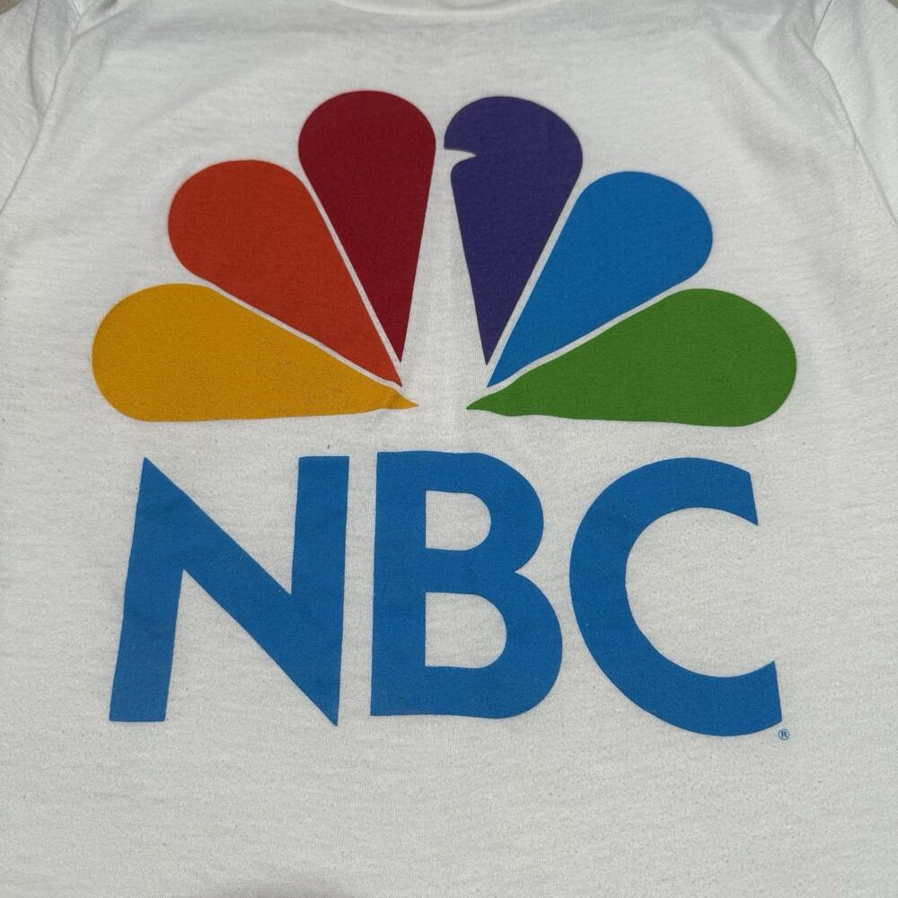 Vintage NBC Sports Shirt Size Medium TV Television USA 90s Made In USA - Picture 2 of 8
